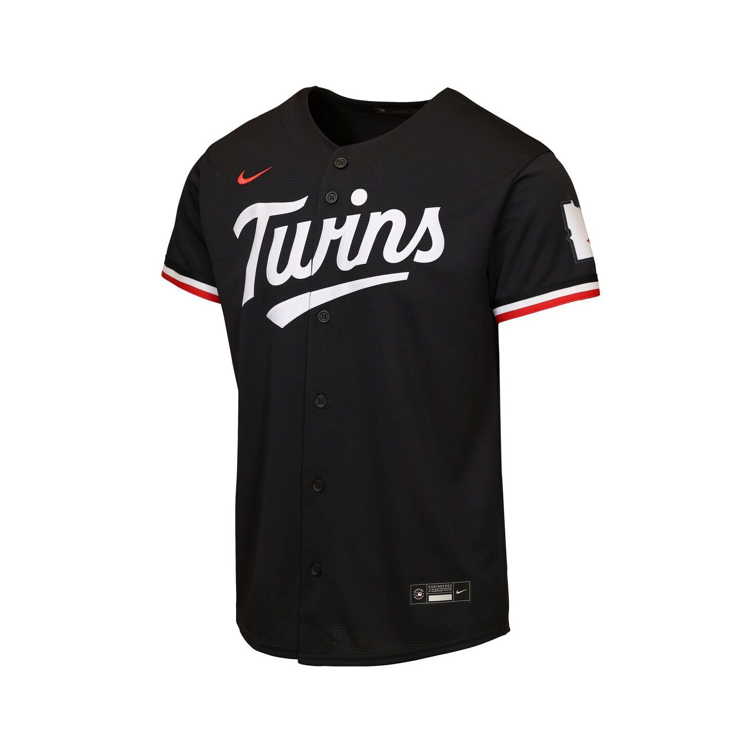 Детская джерси Nike Minnesota Twins Alternate 2 Stadium, Black — фото 2