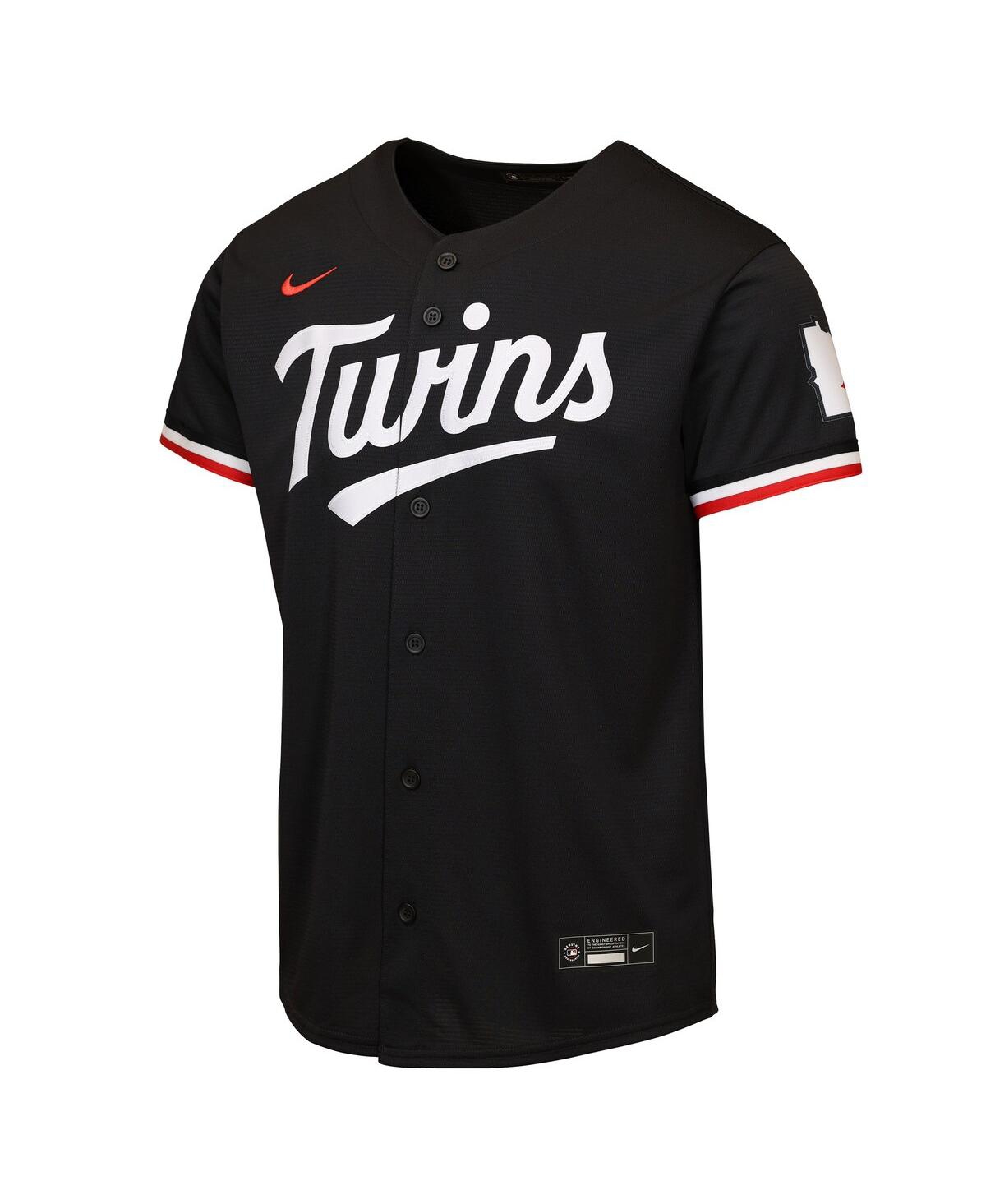 Nike Big Boys and Girls Black Minnesota Twins Alternate 2 Stadium Jersey