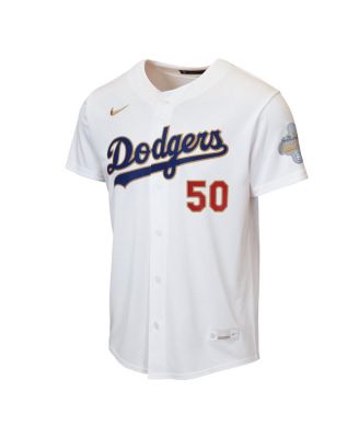 Big Boys and Girls Mookie Betts White Los Angeles Dodgers 2026 Gold Collection Home Replica Jersey