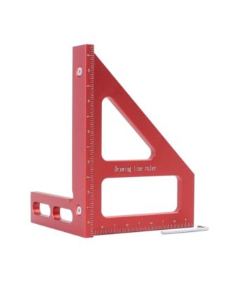 Imperial 3D Multi-Angle Measuring Ruler Aluminum Alloy Woodworking Square Protractor Miter Triangle Layout Tool Engineer Carpenter 003b