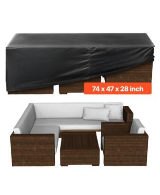 Waterproof Outdoor Table And Chairs Cover 74L x 47W x 28H in