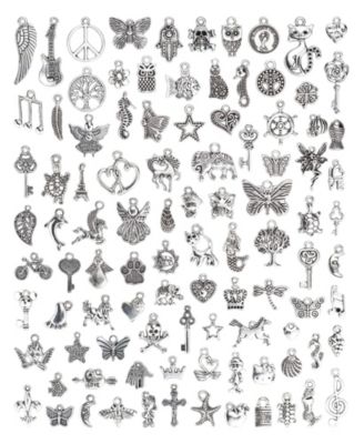 Wholesale Tibetan Metal Charms Pendants DIY Jewelry Making 100pcs