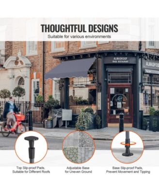 59 x 47in Retractable Patio Awning Sunshade Shelter for Patio and Balcony