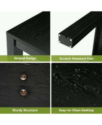 Rectangular Dining Table for 6 People, Farmhouse Kitchen Table, Wooden Dining Table