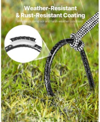 12-in Galvanized Steel Rebar Stakes Ground Anchors for Fencing and Tents