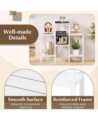 6-Tier Modular Plastic Storage Shelves for Living Room, Kitchen and Bathroom