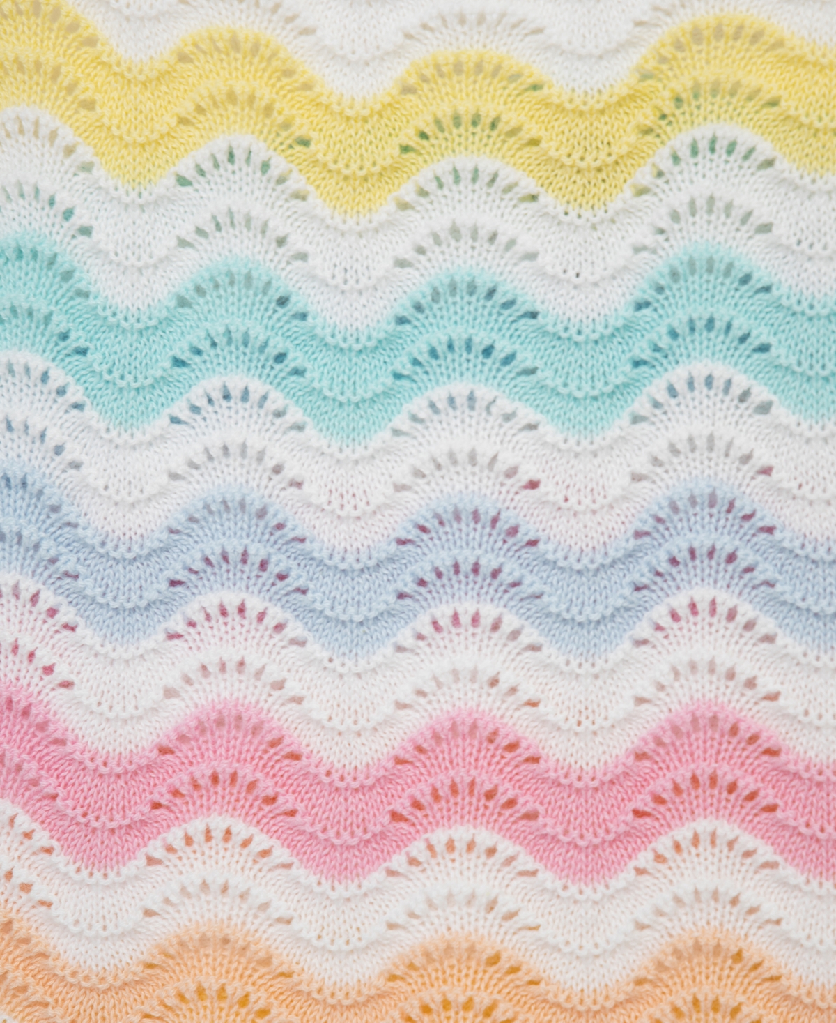 Little Me Baby Girls' Wavy Pointelle Knit Top and Shorts, 2-Piece Set