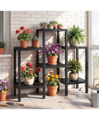 6-Tier Plastic Modular Storage Shelves for Living Room and Kitchen