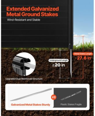 2 Panel Outdoor Privacy Screen 48 x 48 in Vinyl Fence for Pool Equipment