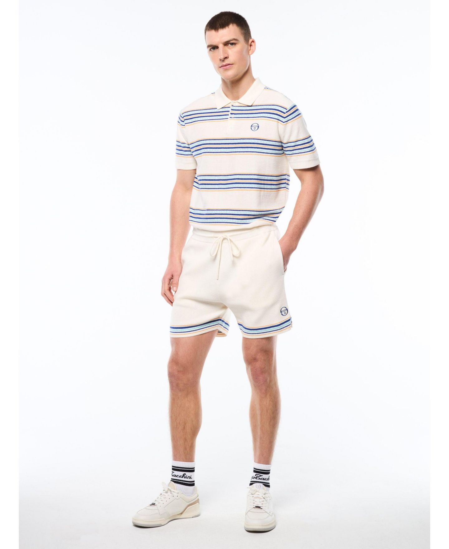 Мужские шорты Sergio Tacchini Fausto Sweater Short, цвет: Gardenia — фото 1
