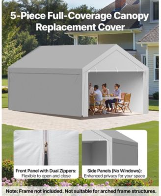 12 x 20 ft UV-Resistant Waterproof Carport Replacement Canopy Frame Not Included