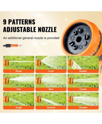 Wall-Mounted Retractable Hose Reel 130 ft x 1/2in with 9-Pattern Nozzle