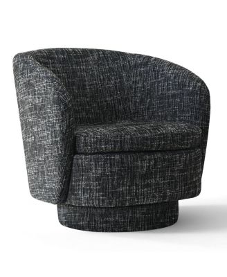 30.5 Modern Swivel Barrel Accent Chair, Upholstered Armchair, 1 Pc