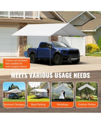 10 x 20 ft Carport Replacement Canopy Cover Waterproof UV Protection