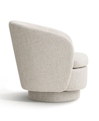 30.5 Swivel Tub Accent Chair, Woven Fabric Barrel Armchair, 1 Pc