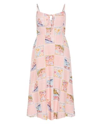 Women's Billie Postcard Print Maxi Dress