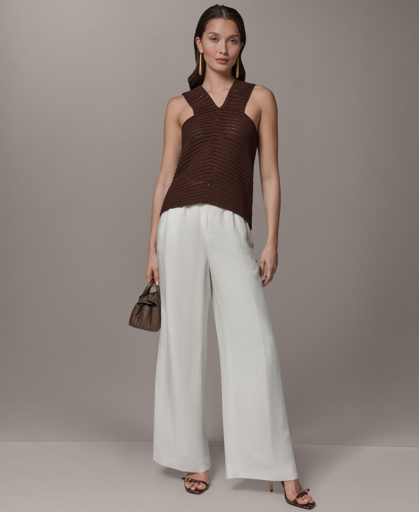 Женский свитер Donna Karan New York Sleeveless V-Neck, цвет: Canyn — фото 6