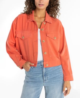 Women's Cropped Oversized Denim Jacket