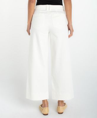 Women's High-Rise Cropped Wide-Leg Pants