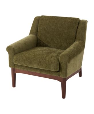Mid-Century Modern Accent Chair - Upholstered Comfort Lounge Armchair with Sturdy Solid Wood Legs, Ideal for Living Room Decor