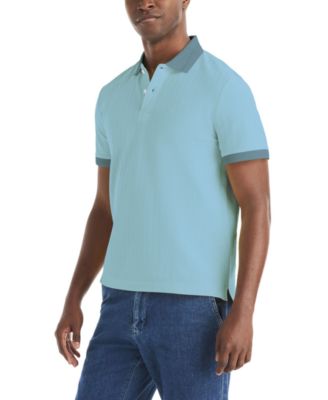 Men's Herringbone Short-Sleeve Polo Shirt