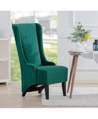 Velvet High-Back Accent Chair