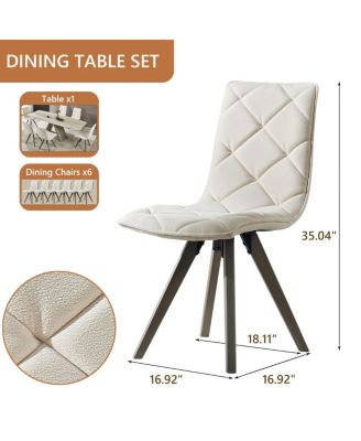 Set of 2 Mid-Century Modern Dining Chairs with Wood Legs