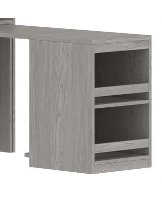 2-Door Wardrobe w/Hanging Rod, Desk and Drawers