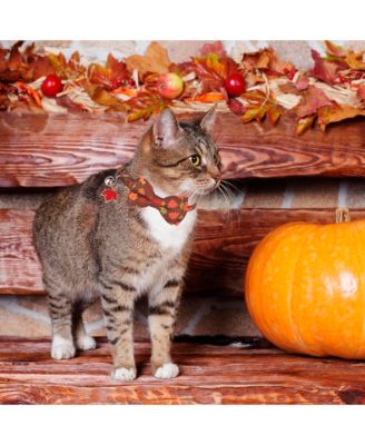 Floral Cat Collar with Removable Bowtie Bandana Bell Breakaway Adjustable Cute Flower Kitten