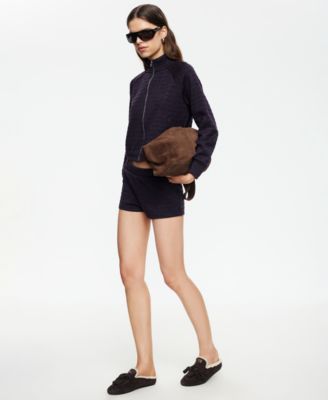 Women's Striped Funnel Neck Jacket