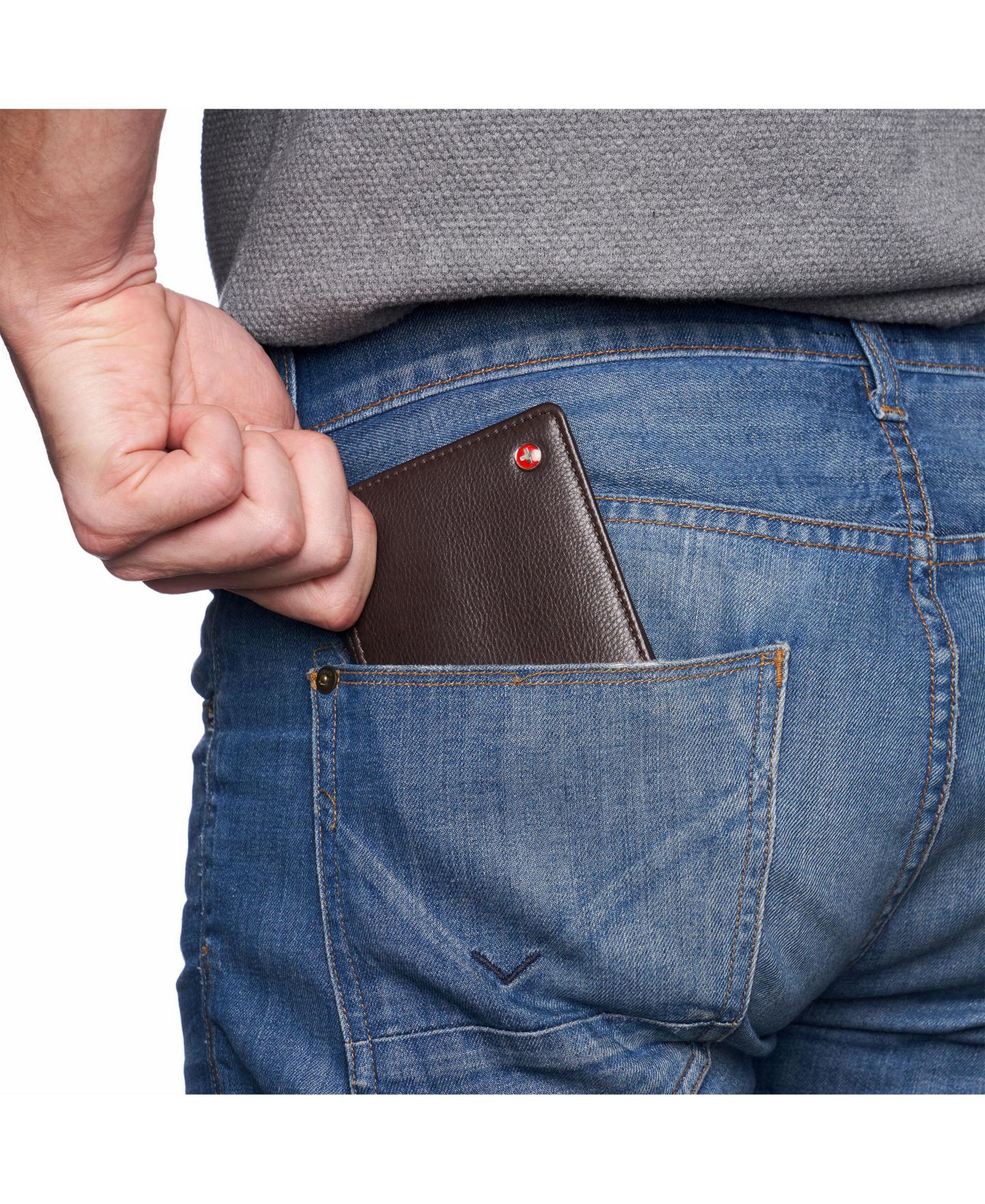 Мужской кошелёк Alpine Swiss Connor Executive Bifold Wallet Business Passcase for Men Premium Leather Dual ID Windows RFID Blocking Gift Box Included, цвет: Коричневый — фото 6