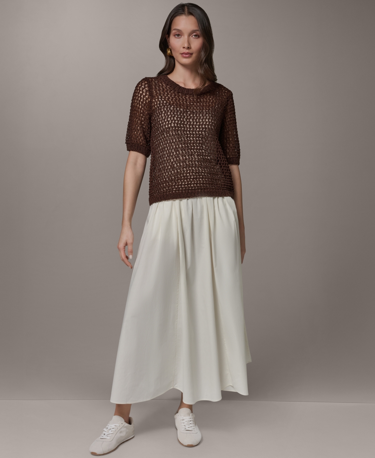 Donna Karan Weekend Women's Crewneck Short-Sleeve Sweater