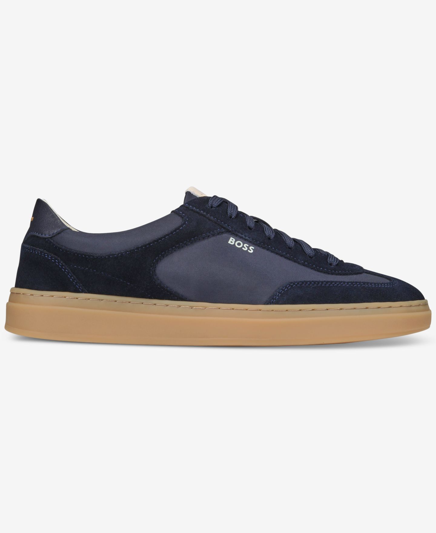 Мужские кроссовки Hugo Boss Kieran Lace-Up Round-Toe, цвет: Тёмный синий — фото 2