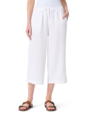 Women's Gauze High-Rise Wide-Leg Pants