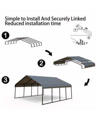 10x20 ft. Stainless Steel Carport Shelter