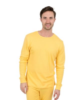 Men's Matching Family Two Piece Cotton Long Sleeve Shirt and Pants Solid Color Pajamas