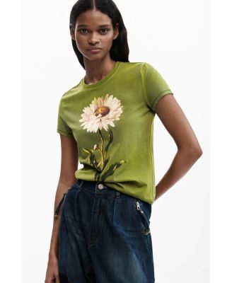 Women's Fitted daisy T-shirt