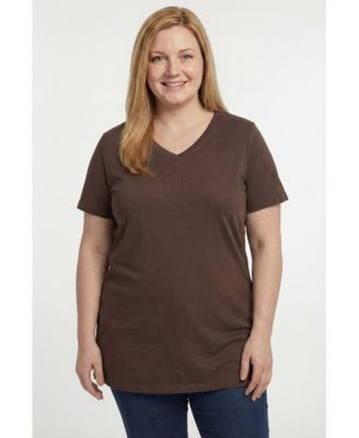 Plus Size Perfect Short-Sleeve V-Neck Tunic