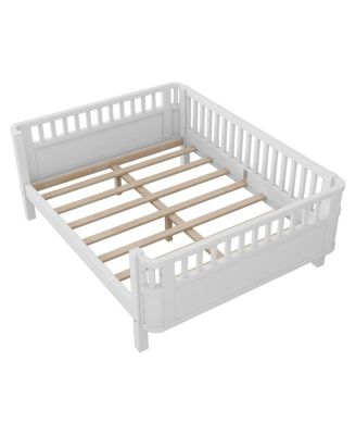   Wood Platform Bed with Rails
