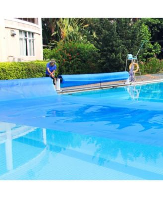 Rectangle Solar Pool Blanket 40 x 20 ft, 12-MIL Heat Retaining Cover with Carrying Bag