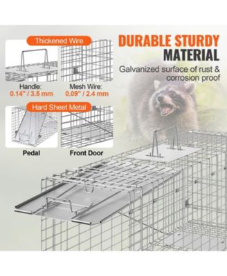 Live Animal Cage Trap, Humane Iron Trap for Cats and Rabbits
