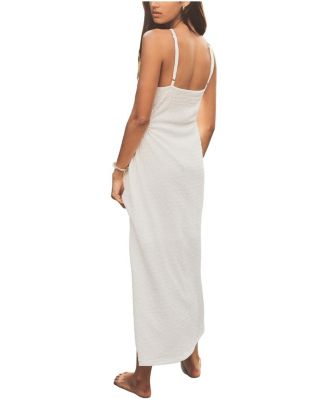 macy's white maxi dress Miss Circle Women's Lainey White Satin Sequin Pearls Beaded Maxi Dress