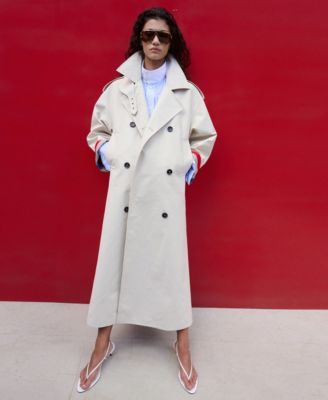 Selection Women's Funnel Neck Buckle Trench Coat