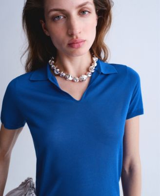 Selection Women's Lyocell Polo-Neck Sweater