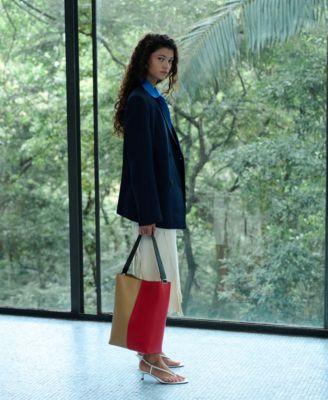 Selection Women's Pinstriped Belted Blazer