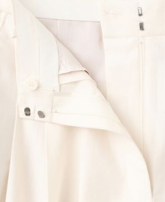 Selection Women's Pleated Straight Cotton Pants