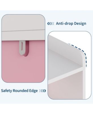 Toy Storage Organizer Bookshelf, 5 Storage Cubbies and 2 Drawers, Kids Toy Chest for Bedroom, Playroom