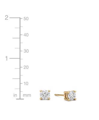Cubic Zirconia Round Stud & Polished Huggie Hoop in Gold Plate or Silver Plate
