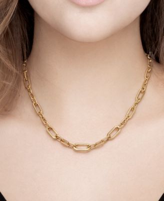 Gold Plated Cable Chain Necklace 16" + 2" Extender