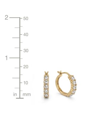 Crystal 18K Gold Plated Duo Hoop Earring Set